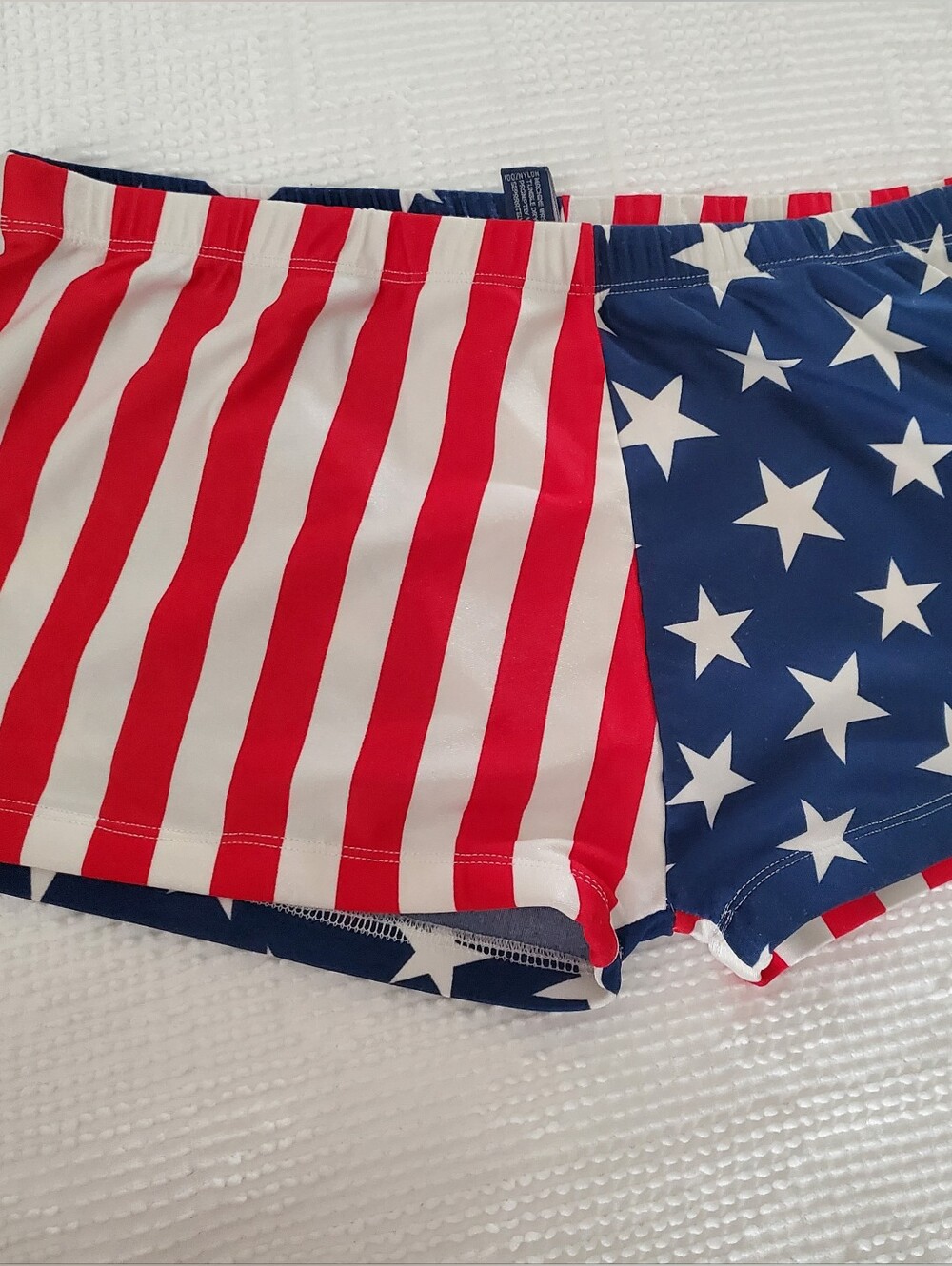 Patriotic Stars & Stripes Swim Brief - Red, White & Blue